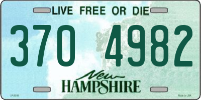 NH license plate 3704982