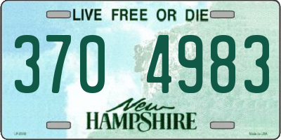 NH license plate 3704983