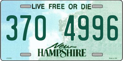 NH license plate 3704996