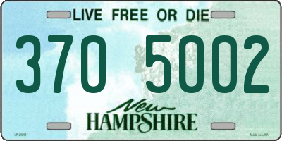 NH license plate 3705002