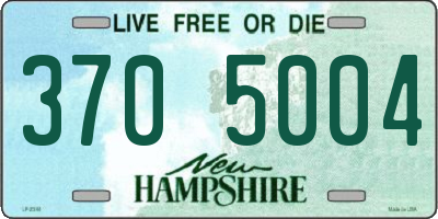 NH license plate 3705004