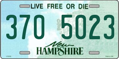 NH license plate 3705023
