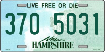 NH license plate 3705031