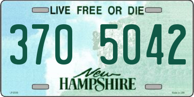 NH license plate 3705042