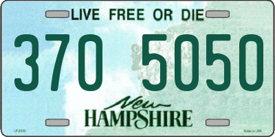 NH license plate 3705050
