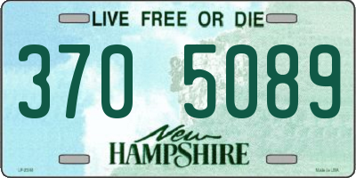 NH license plate 3705089