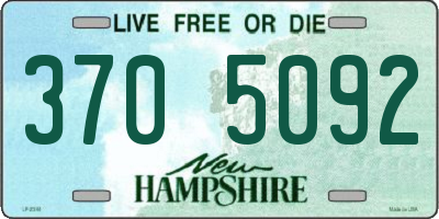 NH license plate 3705092