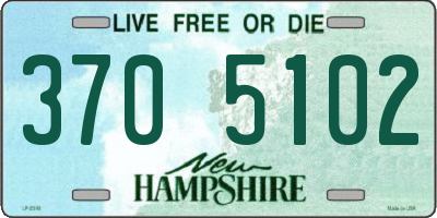 NH license plate 3705102