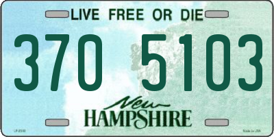 NH license plate 3705103