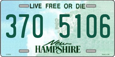 NH license plate 3705106