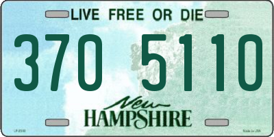 NH license plate 3705110