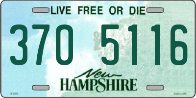 NH license plate 3705116