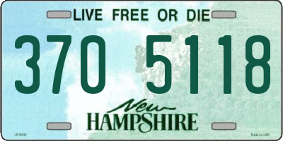 NH license plate 3705118