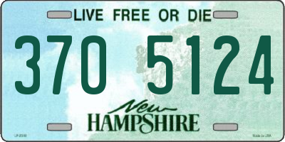NH license plate 3705124