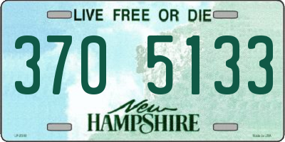 NH license plate 3705133
