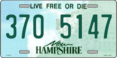 NH license plate 3705147