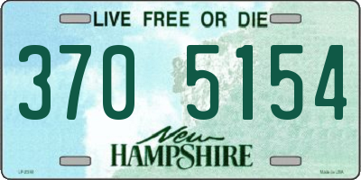 NH license plate 3705154