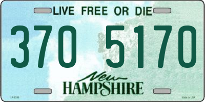 NH license plate 3705170