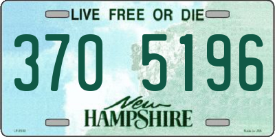 NH license plate 3705196