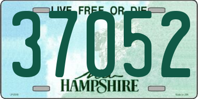 NH license plate 37052