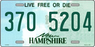 NH license plate 3705204
