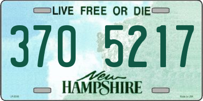 NH license plate 3705217