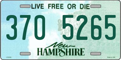 NH license plate 3705265