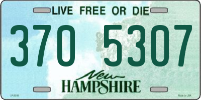 NH license plate 3705307