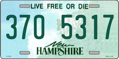 NH license plate 3705317