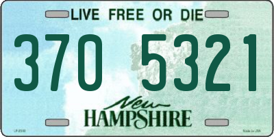 NH license plate 3705321