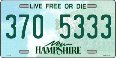 NH license plate 3705333