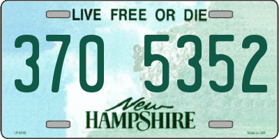 NH license plate 3705352