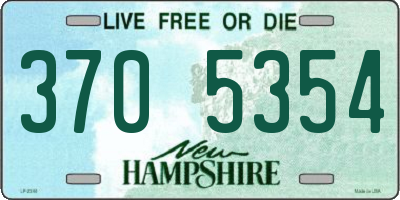 NH license plate 3705354