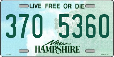 NH license plate 3705360