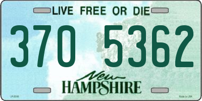 NH license plate 3705362