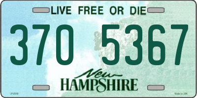 NH license plate 3705367