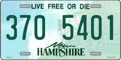 NH license plate 3705401
