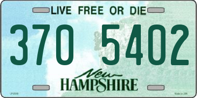 NH license plate 3705402