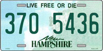 NH license plate 3705436