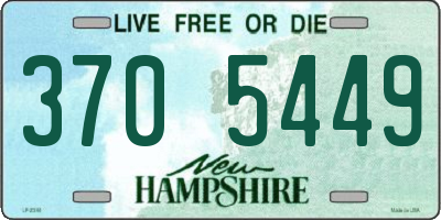 NH license plate 3705449