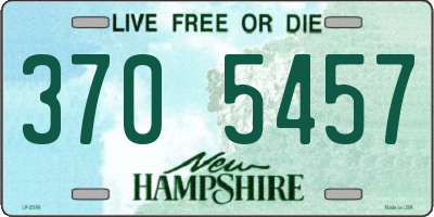 NH license plate 3705457