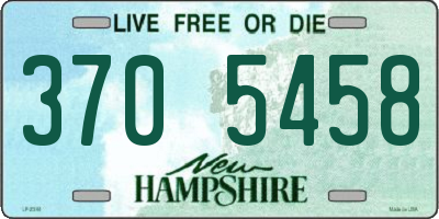NH license plate 3705458