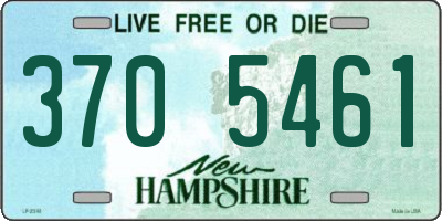 NH license plate 3705461