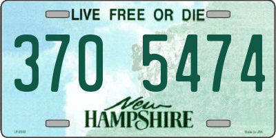 NH license plate 3705474
