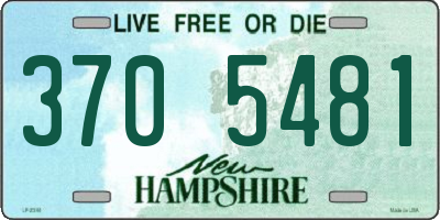NH license plate 3705481
