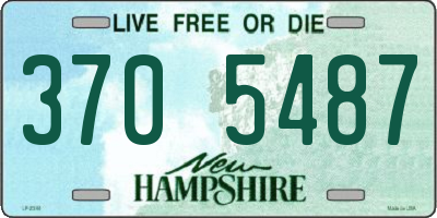 NH license plate 3705487