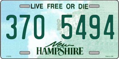 NH license plate 3705494
