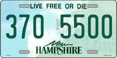 NH license plate 3705500