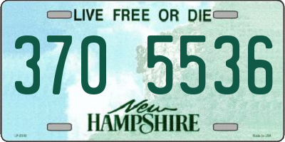NH license plate 3705536