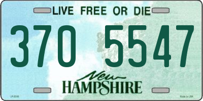 NH license plate 3705547
